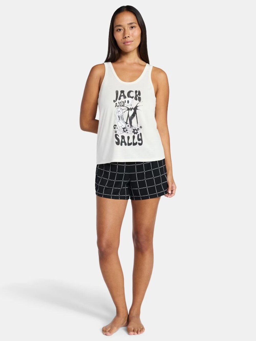 Disney Nightmare Before Christmas Jack Sally Pajama Set Women's Large 2 Piece